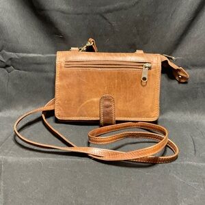 Adrian Klis Brown Leather Crossbody Bag